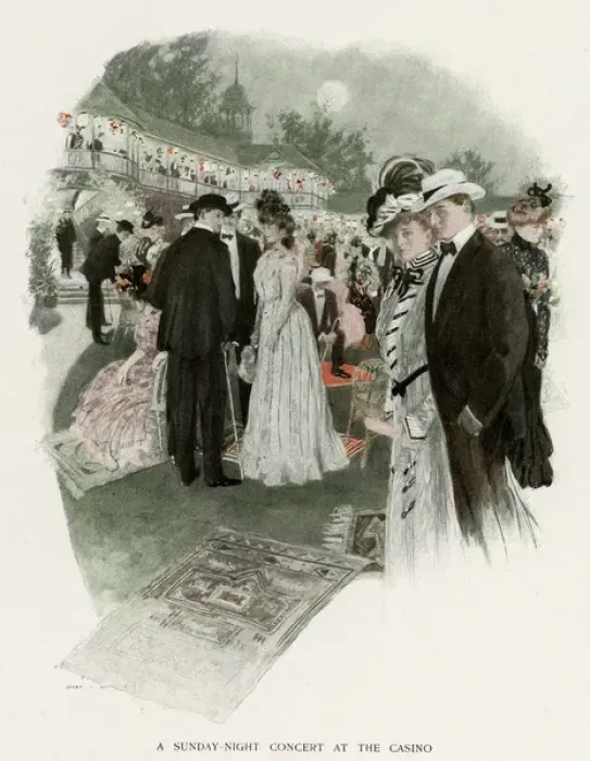 Framed Print : Social / Usa Casino 1901 Framed Print : Social / Usa Casino 1901