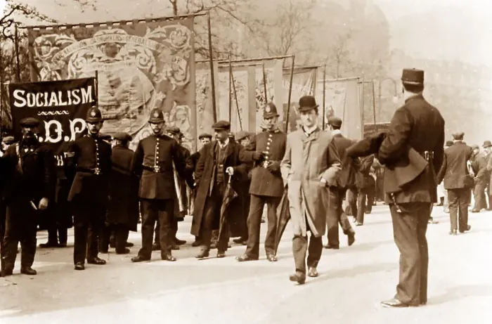 Framed Print : Socialist march, London, early 1900s Framed Print : Socialist march, London, early 1900s