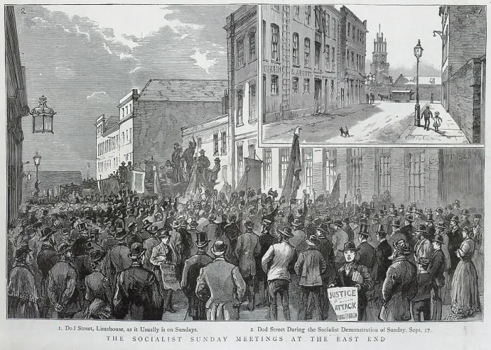 Framed Print : Socialist Meeting, East End, London Framed Print : Socialist Meeting, East End, London