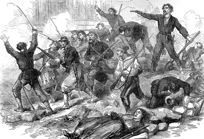 Framed Print : Socialists fighting to the death; Paris Commune, 1871 Framed Print : Socialists fighting to the death; Paris Commune, 1871