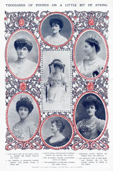 Framed Print : Society women in their jewels Framed Print : Society women in their jewels