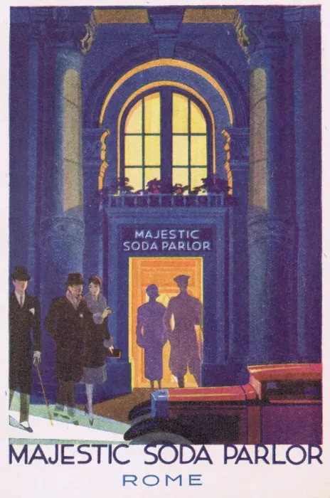 Framed Print : Soda Parlor at the Majestic Hotel, Rome, 1920s Framed Print : Soda Parlor at the Majestic Hotel, Rome, 1920s