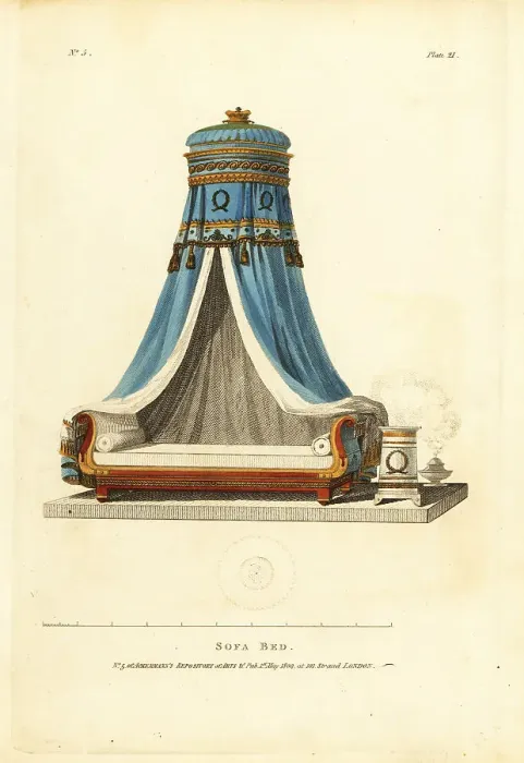 Framed Print : Sofa or French bed, 1809 Framed Print : Sofa or French bed, 1809