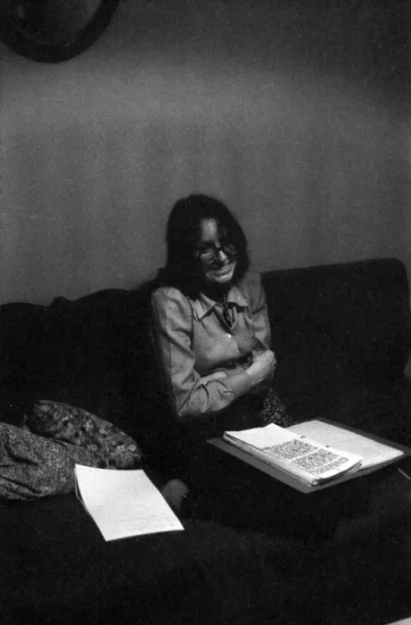 Framed Print : Soho, London - woman checking a report Framed Print : Soho, London - woman checking a report