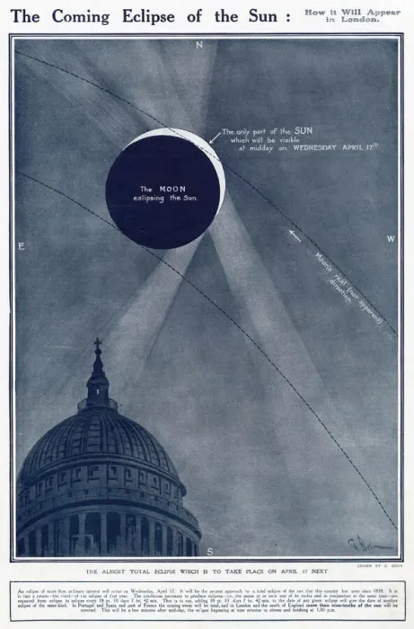 Framed Print : Solar eclipse of 17 April 1912 Framed Print : Solar eclipse of 17 April 1912