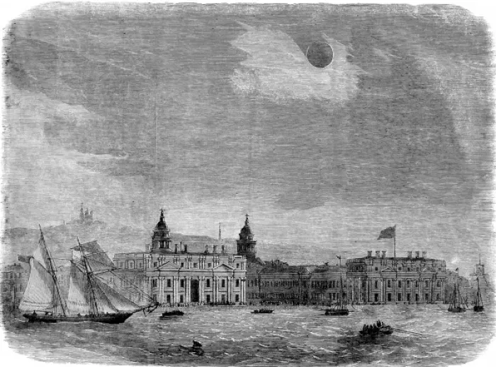 Framed Print : Solar Eclipse over Greenwich, London, 1858 Framed Print : Solar Eclipse over Greenwich, London, 1858