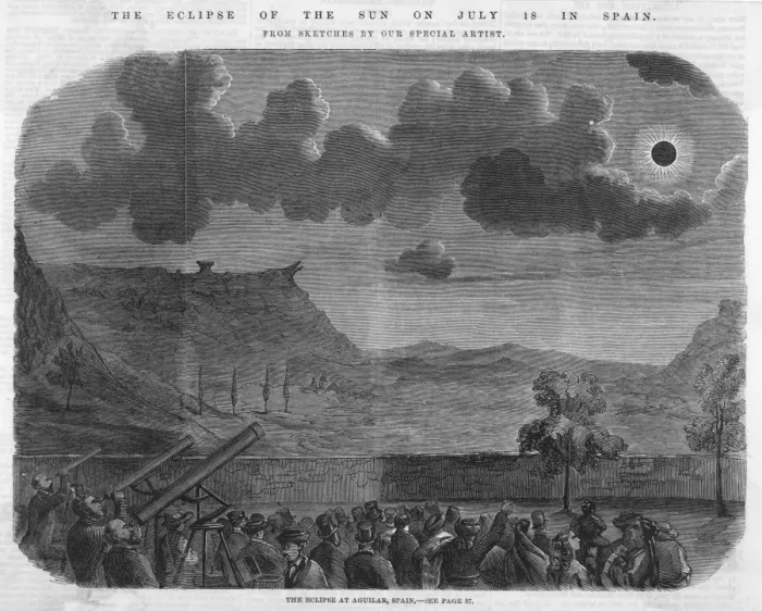 Framed Print : Solar Eclipse / Spain 1860 Framed Print : Solar Eclipse / Spain 1860