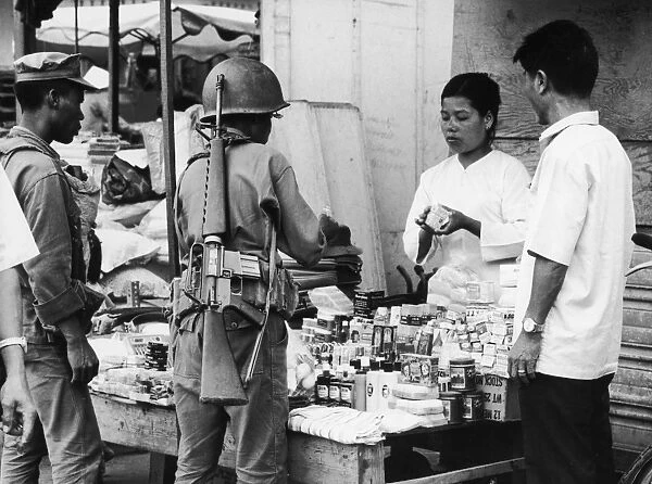 Soldier Buying Goods