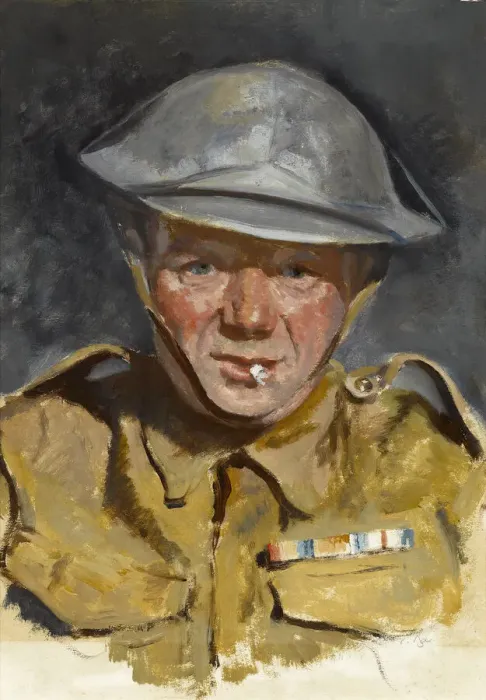 Framed Print : Soldier with First World War decorations Framed Print : Soldier with First World War decorations