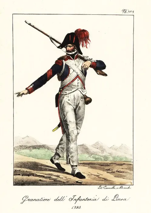 Framed Print : Soldier of a regiment of line infantry, French Revolutionary Arm Framed Print : Soldier of a regiment of line infantry, French Revolutionary Arm