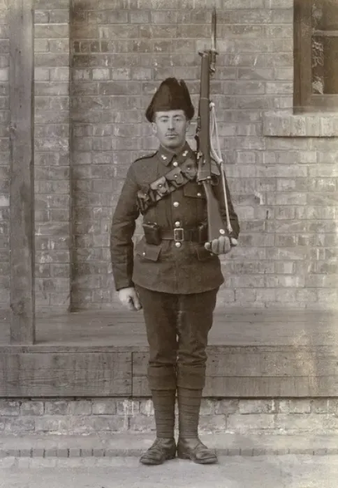 Framed Print : Soldier with rifle and bayonet Framed Print : Soldier with rifle and bayonet