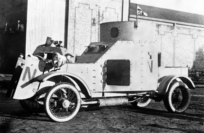 Framed Print : Soldiers in an armoured car during WWI in America Framed Print : Soldiers in an armoured car during WWI in America