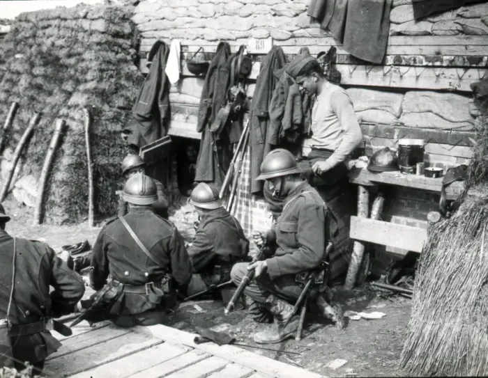 Framed Print : Soldiers cleaning their weapons Framed Print : Soldiers cleaning their weapons
