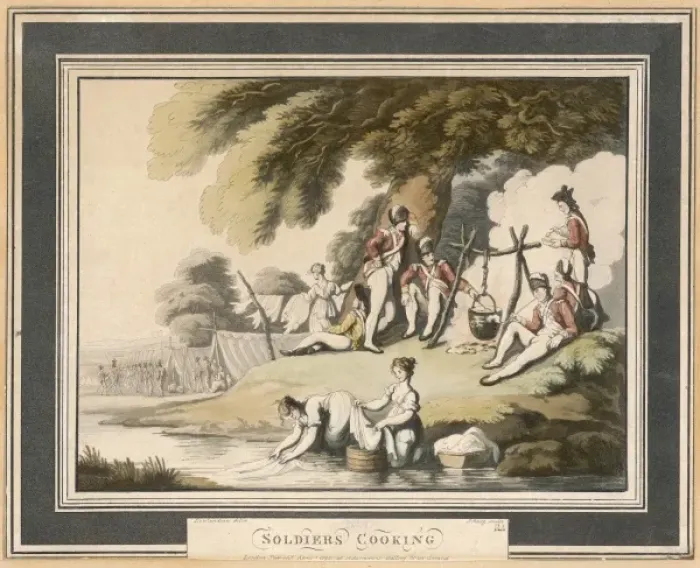 Framed Print : Soldiers Cooking Framed Print : Soldiers Cooking