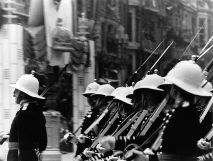 Framed Print : Soldiers at Coronation George VI Framed Print : Soldiers at Coronation George VI