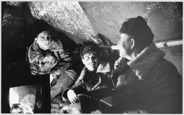 Framed Print : Soldiers in Dug-Out Framed Print : Soldiers in Dug-Out