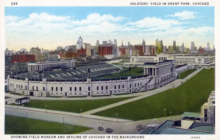 Framed Print : Soldiers Field Stadium, Grant Park, Chicago, Illinois, USA Framed Print : Soldiers Field Stadium, Grant Park, Chicago, Illinois, USA