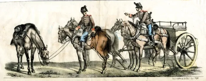 Framed Print : Soldiers with horses Framed Print : Soldiers with horses