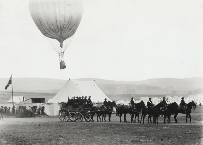 Framed Print : Soldiers on Horses and a Horse Drawn Carriage with a Tet? Framed Print : Soldiers on Horses and a Horse Drawn Carriage with a Tet?