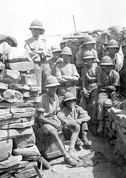 Soldiers at Ladha camp on the North-West Frontier