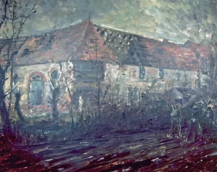 Framed Print : Soldiers marching thro a village Framed Print : Soldiers marching thro a village