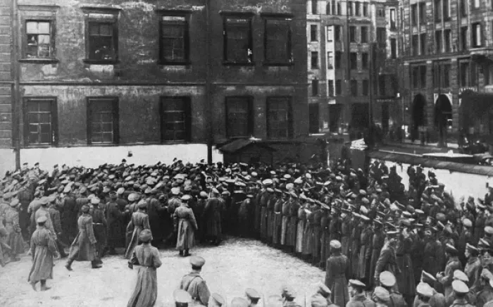 Framed Print : Soldiers on parade during Revolution, Petrograd, Russia Framed Print : Soldiers on parade during Revolution, Petrograd, Russia