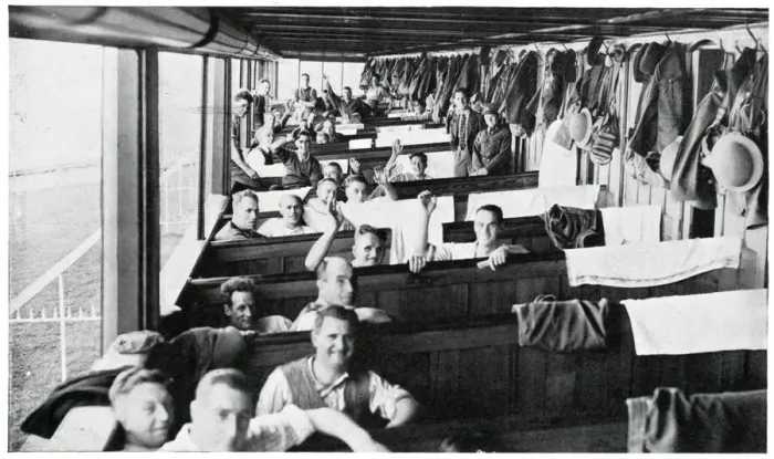 Framed Print : Soldiers in their quarters at a racecourse, September 1939 Framed Print : Soldiers in their quarters at a racecourse, September 1939