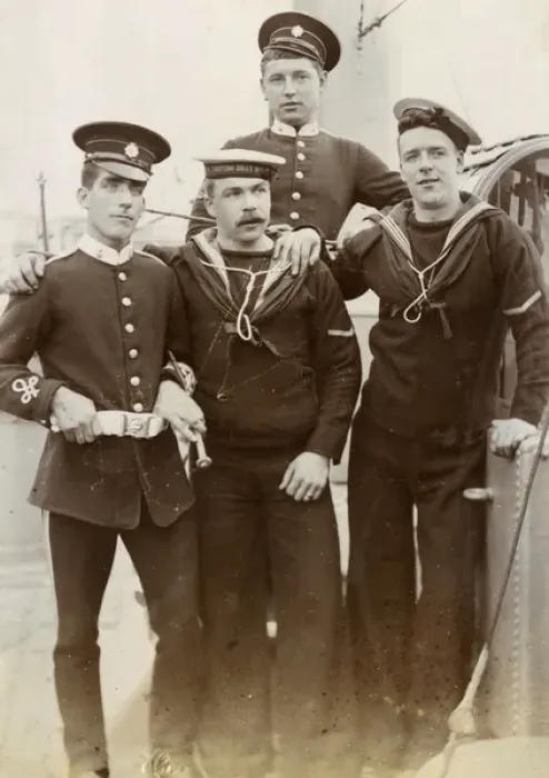 Framed Print : Two soldiers, two sailors Framed Print : Two soldiers, two sailors