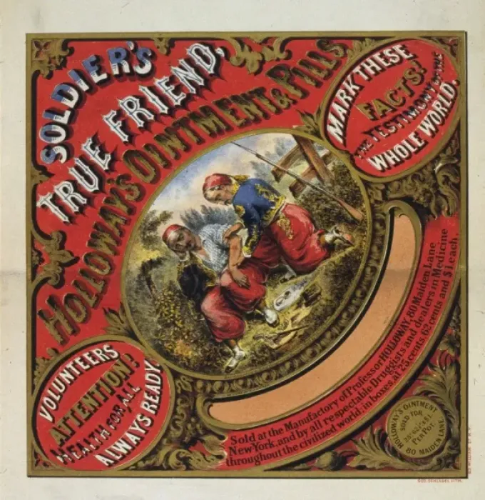 Framed Print : Soldiers true friend, Holloways ointment & pills Framed Print : Soldiers true friend, Holloways ointment & pills