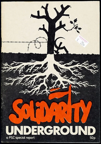 Solidarity campaign: barbed wire hammer & sickle