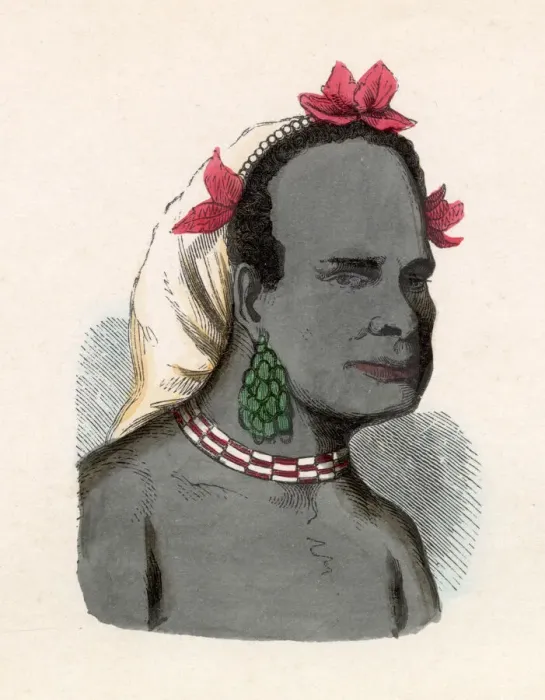 Framed Print : Solomon Islands: native man of Wanu (1 of 2) Date: mid-19th century Framed Print : Solomon Islands: native man of Wanu (1 of 2) Date: mid-19th century
