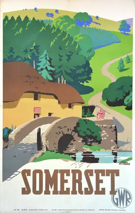 Framed Print : Somerset. The LNER was especially fond of commissioning posters in sets Framed Print : Somerset. The LNER was especially fond of commissioning posters in sets
