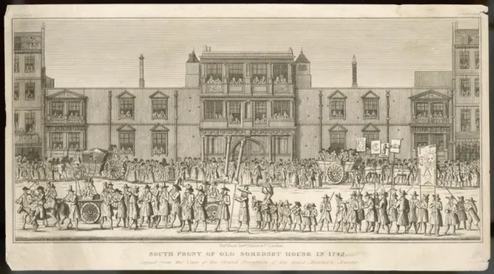 Framed Print : Somerset House 1742 Framed Print : Somerset House 1742