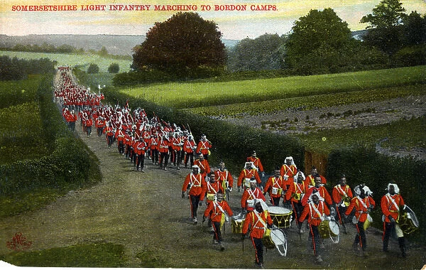 Somersetshire Light Infantry Marching to Bordon Camps, Hamps