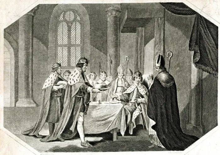 Framed Print : The Son of Henry II entertained by his father Framed Print : The Son of Henry II entertained by his father