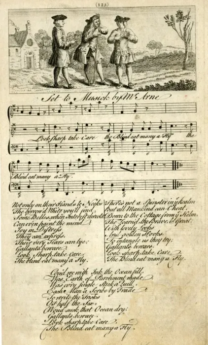 Framed Print : Song by Thomas Arne, Look sharp, take care Framed Print : Song by Thomas Arne, Look sharp, take care