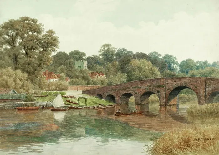 Framed Print : Sonning Bridge, River Thames, Berkshire Framed Print : Sonning Bridge, River Thames, Berkshire