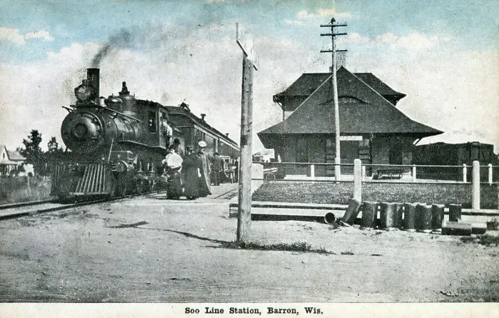 Framed Print : Soo Line Railway Station, Barron, Wisconsin, USA Framed Print : Soo Line Railway Station, Barron, Wisconsin, USA