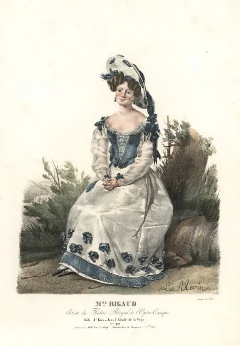 Framed Print : Soprano Madame Rigaud as Ines in L Alcalde de la Vega, 1824 Framed Print : Soprano Madame Rigaud as Ines in L Alcalde de la Vega, 1824