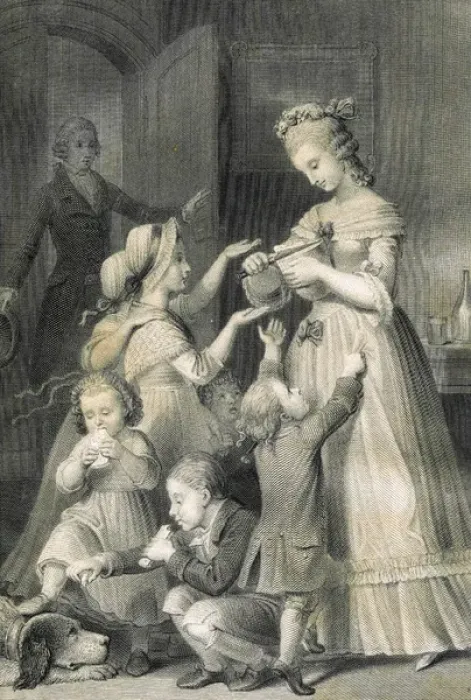 Framed Print : The Sorrows of Young Werther, 1774. Werther surprises Charlo Framed Print : The Sorrows of Young Werther, 1774. Werther surprises Charlo