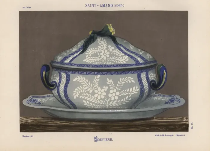 Framed Print : Soup dish from Saint-Amand, Normandy, France Framed Print : Soup dish from Saint-Amand, Normandy, France