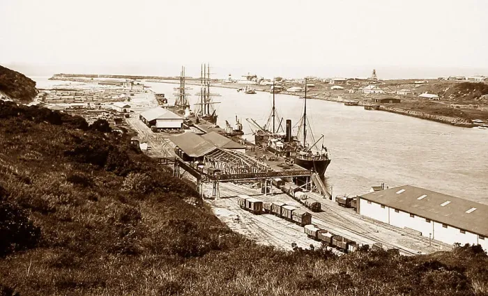 Framed Print : South Africa East London Buffalo Harbour pre-1900 Framed Print : South Africa East London Buffalo Harbour pre-1900