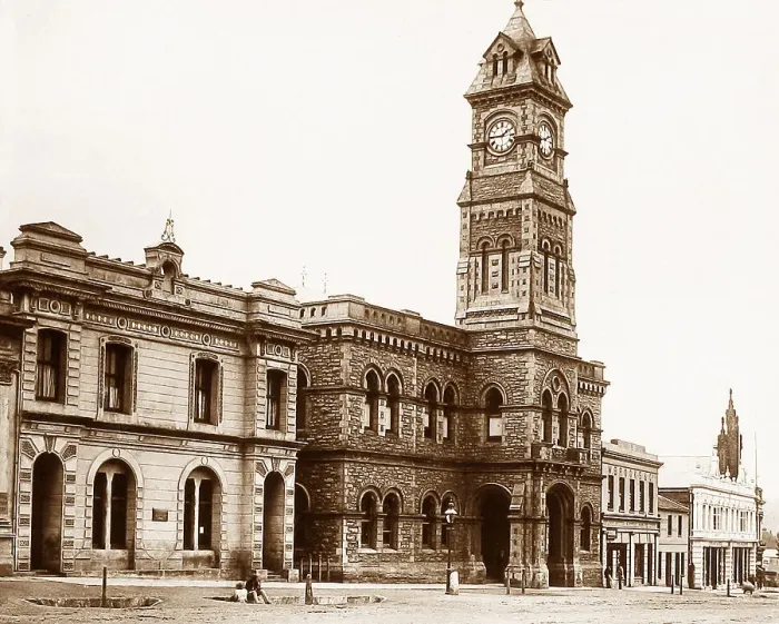 Framed Print : South Africa Grahamstown Town Hall pre-1900 Framed Print : South Africa Grahamstown Town Hall pre-1900