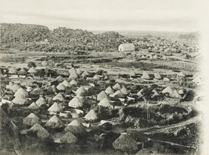 Framed Print : South Africa - Kraal Village in Northern Transvaal