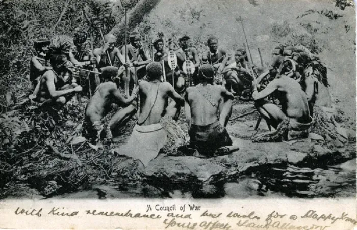 Framed Print : South Africa - Natives in Council Framed Print : South Africa - Natives in Council