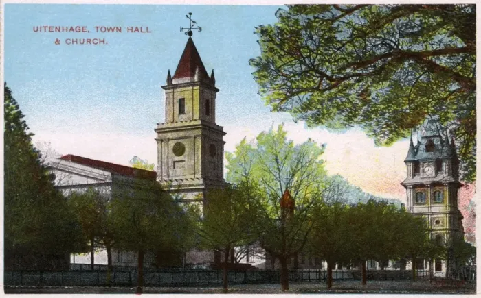 Framed Print : South Africa - Uitenhage Town Hall & Church Framed Print : South Africa - Uitenhage Town Hall & Church