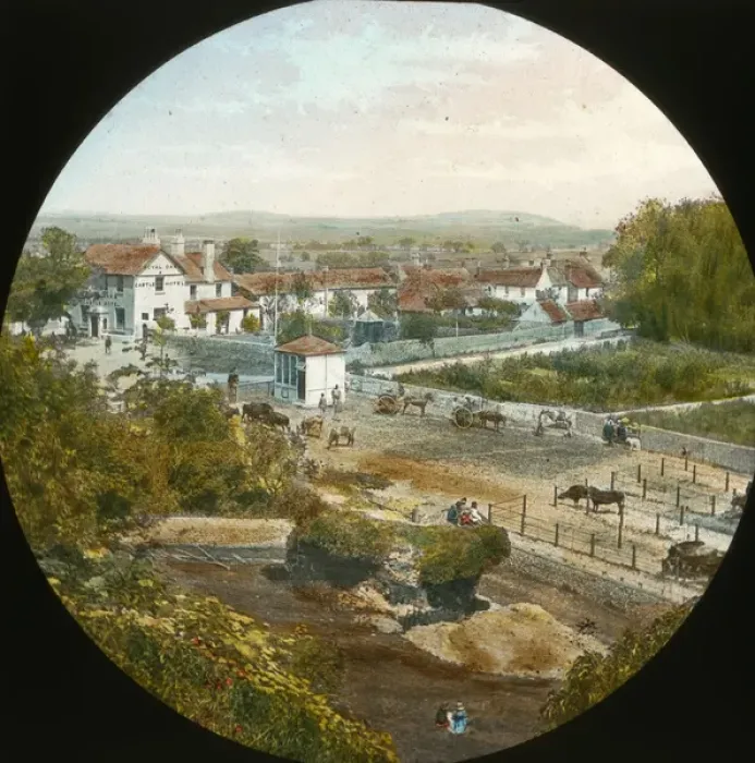 Framed Print : South Coast of England - Pevensey Village from castle Framed Print : South Coast of England - Pevensey Village from castle