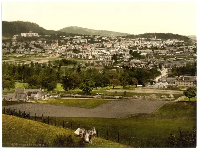 Framed Print : From south, Creiff (i. e. Crieff), Scotland Framed Print : From south, Creiff (i. e. Crieff), Scotland
