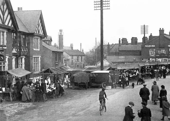 Framed Print : South Elmsall Market probably 1920s Framed Print : South Elmsall Market probably 1920s