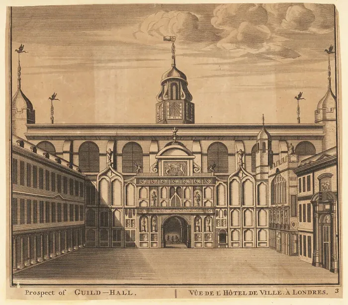 Framed Print : South entrance to Guildhall, London, mid-18th century Framed Print : South entrance to Guildhall, London, mid-18th century